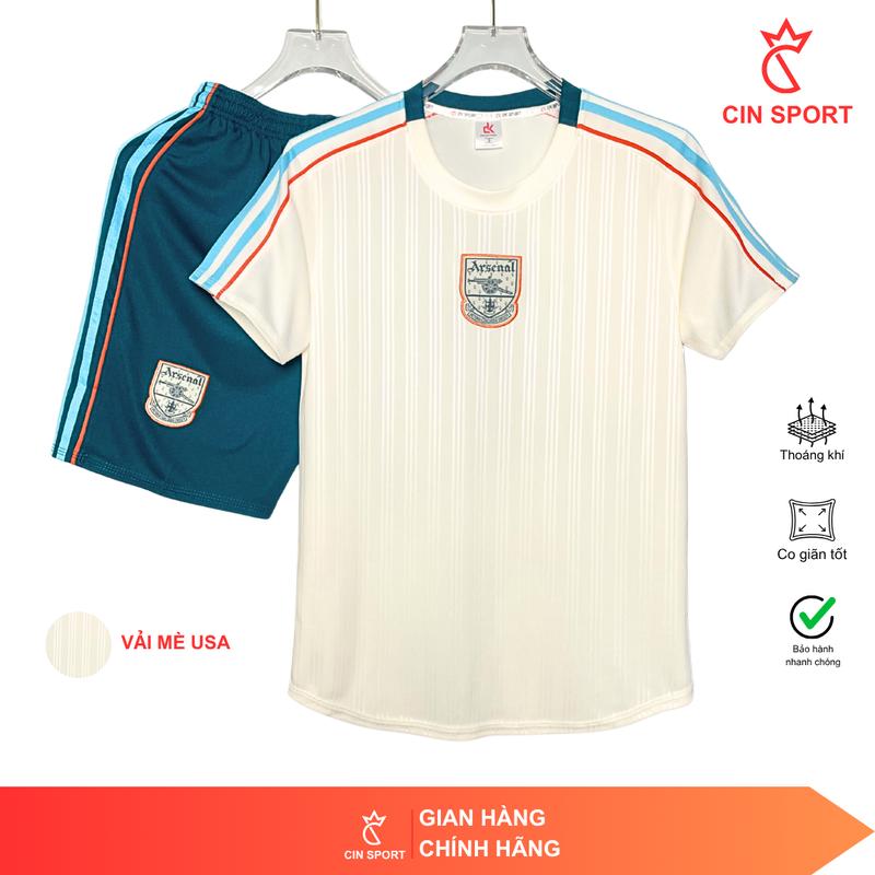 TOP QUẦN ÁO BÓNG ĐÁ RETRO, ÁO ĐÁ BÓNG CỔ ĐIỂN ARSENALL KEM CHẤT VẢI THUN MÈ USA CAO CẤP, CO GIẢN, THOÁNG HÚT MỒ HÔI TỐT NAM NỮ. BỘ QUẦN ÁO THỂ THAO NAM NỮ