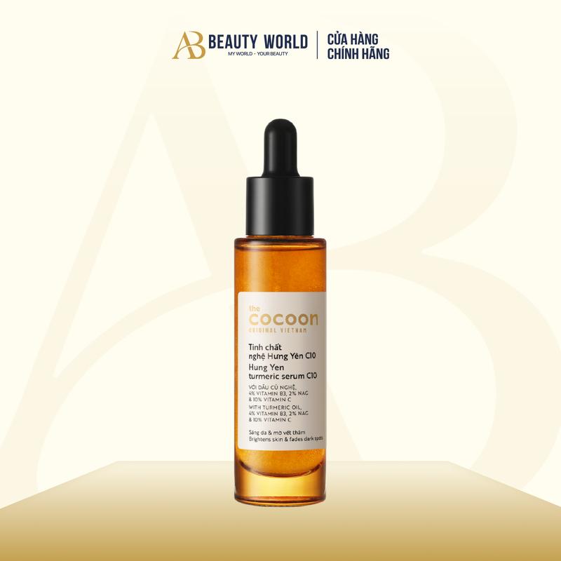   DATE 03-07 2026  Tinh Chất Nghệ Hưng Yên Turmeric Cocoon Serum Sáng Da Chuyên Sâu & Mờ Vết Thâm 30ml AB Beauty World 