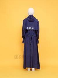 Gambar OSEAL Jas Hujan Wanita Gamis Muslimah Jumbo Full Seal Althea Series Navy - Kuning, Allsize dari Oseal Rainwear Kab. Bandung 5 Tokopedia