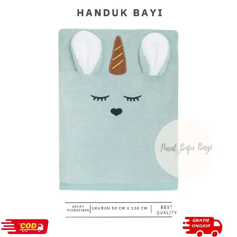 Handuk Bayi Lembut Microfiber / Handuk Anak Premium Berkarakter 50x100cm 5
