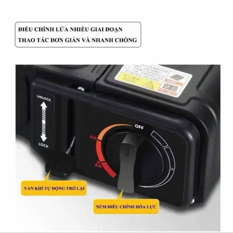 Bếp Gas Mini Du Lịch Thép Không Rỉ Chống Cháy Nổ Chống Gió Hoả Lực Mạnh 3