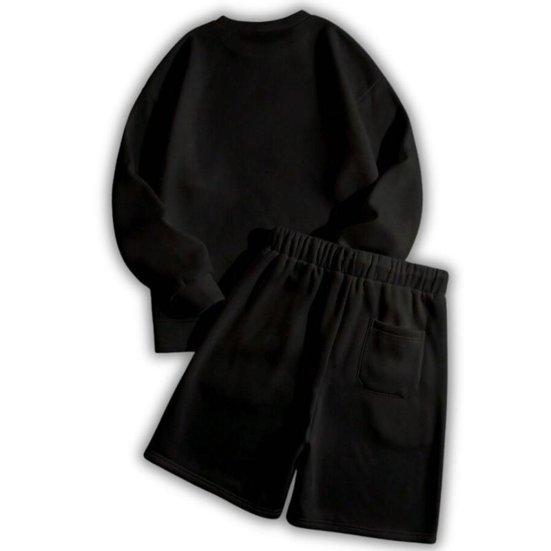 STREES One Set Crewneck & Shortpant SecretClub Setelan Berbahan Kain Fleece Lembut Adem Size M-XL 1