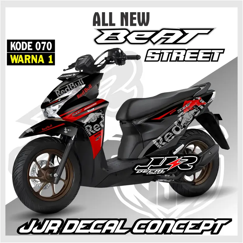 STICKER NEW BEAT 2025 FULL BODY STREET  MOTIF 070 STIKER HONDA BEAT STREET TERBARU 3
