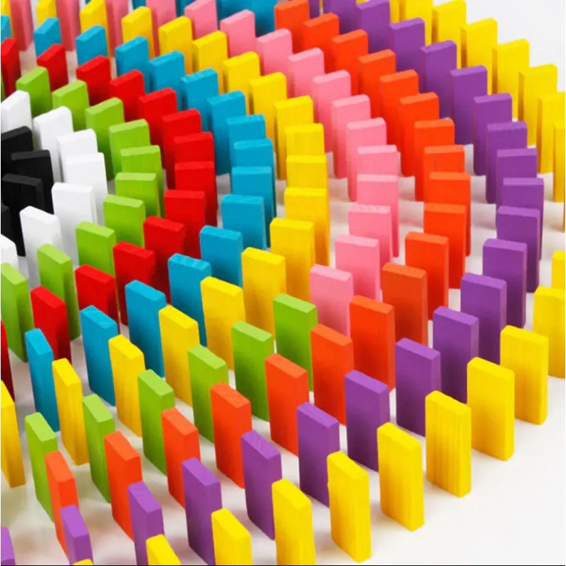 HM Balok Domino 120PCS Mainan Edukasi Balok Mainan Anak Warna Warni BISA COD
