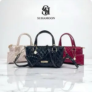 Suhamoon - Askia Miniatur Tote Bag Mini Bordir Glossy Tas Selempang & Jinjing Wanita Terbaru