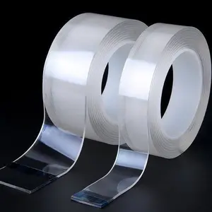 Double Tape Nano Bening Transparan 2 in 1 / Lem Dua Sisi