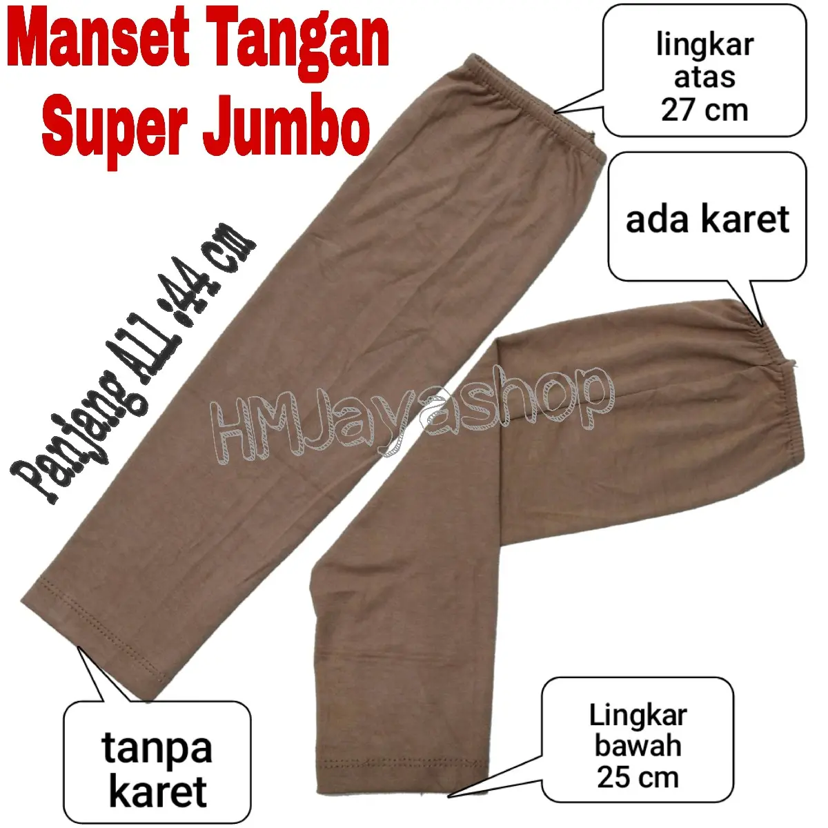 Manset Tangan Panjang  Polos Super Jumbo bahan Rayon handsock