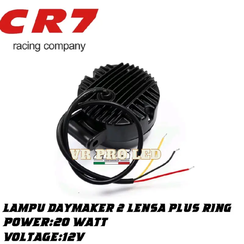 Lampu Tembak Sorot Daymaker 2 Lensa LED CWL Plus Ring Angel Eyes Cahaya 20 Watt Universal bunus breket dan Baut Bulat Waterproof Motor 3