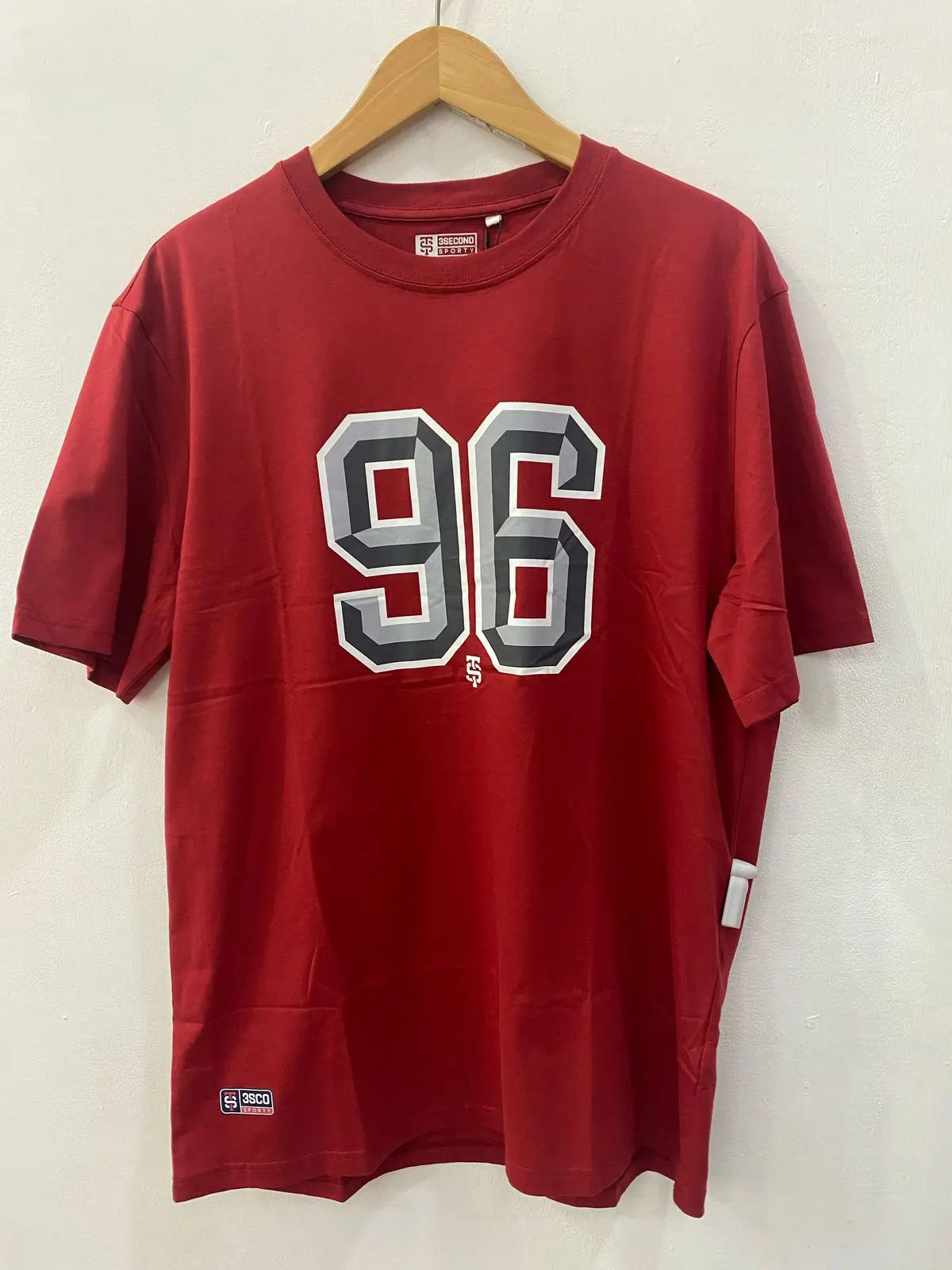 3Second Men's T-Shirt Short Sleeve Regular Fit Cotton Sporty Mutu 142032512 Kaos Baju