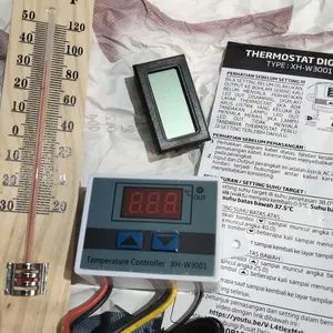 Paket 3in1 Termostat W3001 Termometer Thermostat Thermometer Higrometer Hygrometer Mesin Tetas RMT