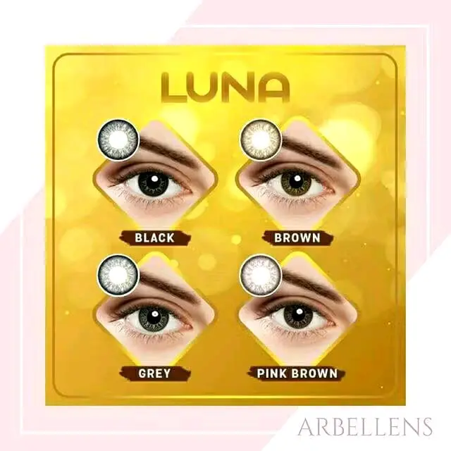 SOFTLENS TOP GEL LUNA (NORMAL & MINUS -0.50 S/D -6.00) TOP GEL LUNA GRAY BROWN BLACK PINK BROWN MINUS SOFTLENS BANDUNG GROSIR SOFTLENS MURAH Contact Lens Soflens