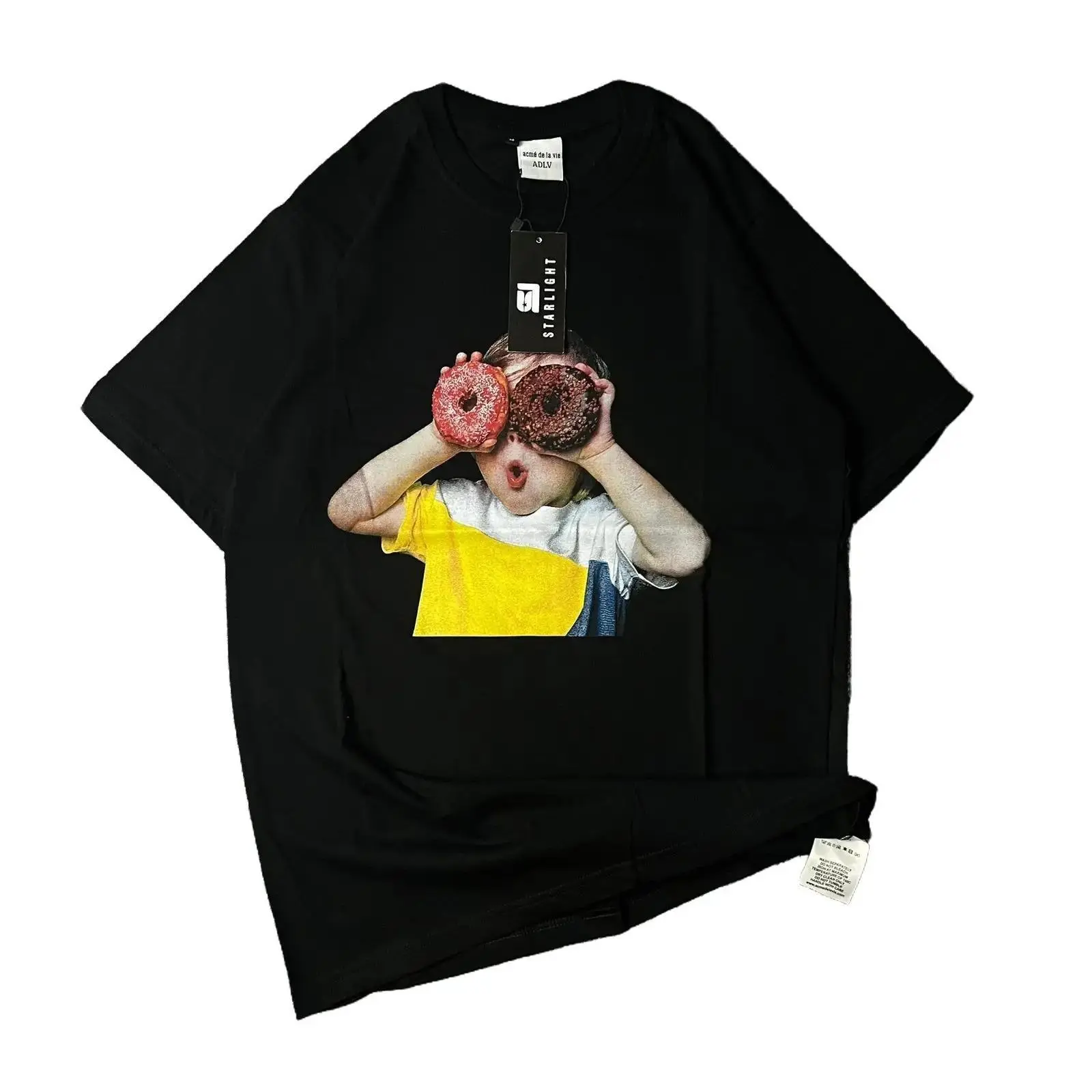 T-shirt Motif DONAT Kaos Oblong Pria Premium Atasan Cowok Keren Bahan Cotton Combed 30s Sablon- Surfing Katun - Tangan, Cewek