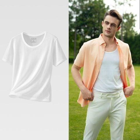 COMBO ARISTINO Áo Thun Nam Basic mềm mại xốp nhẹ thấm hút tốt và thoáng khí trong mọi mùa ATS001EXP01