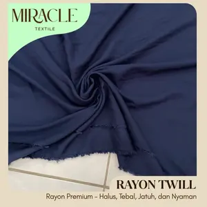 Kain RAYON TWILL POLOS / 100% RAYON, TIDAK BERBULU, NYAMAN, TERMURAH