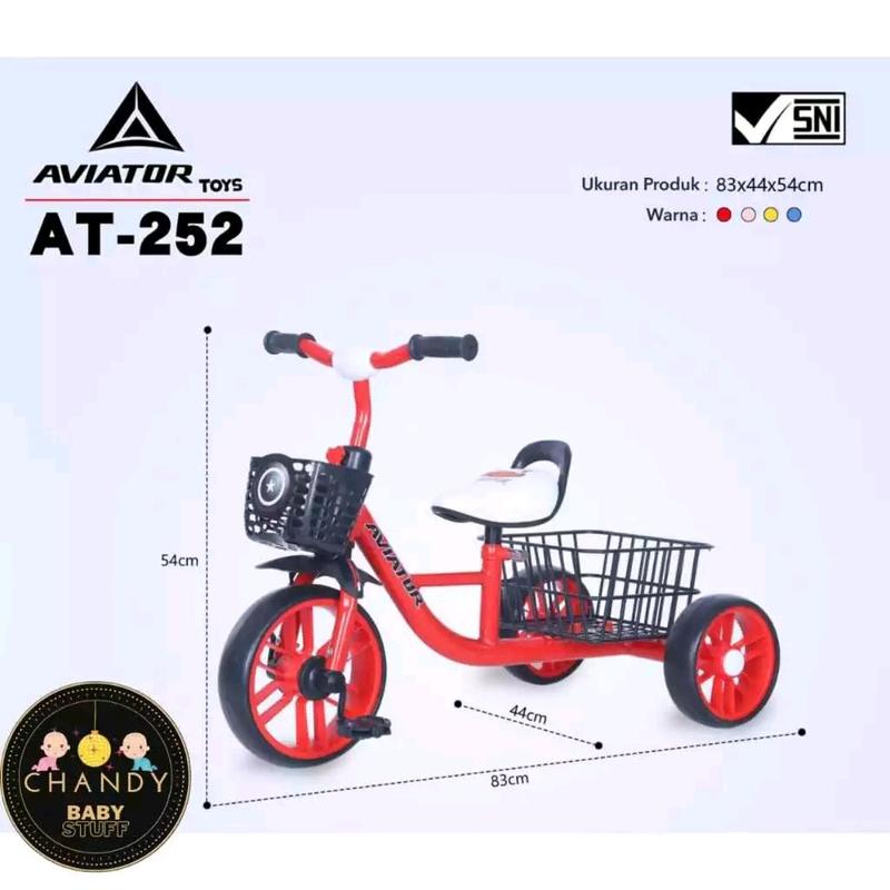 SEPEDA ANAK RODA TIGA TERBARU TRICYCLE AVIATOR AT 252 4