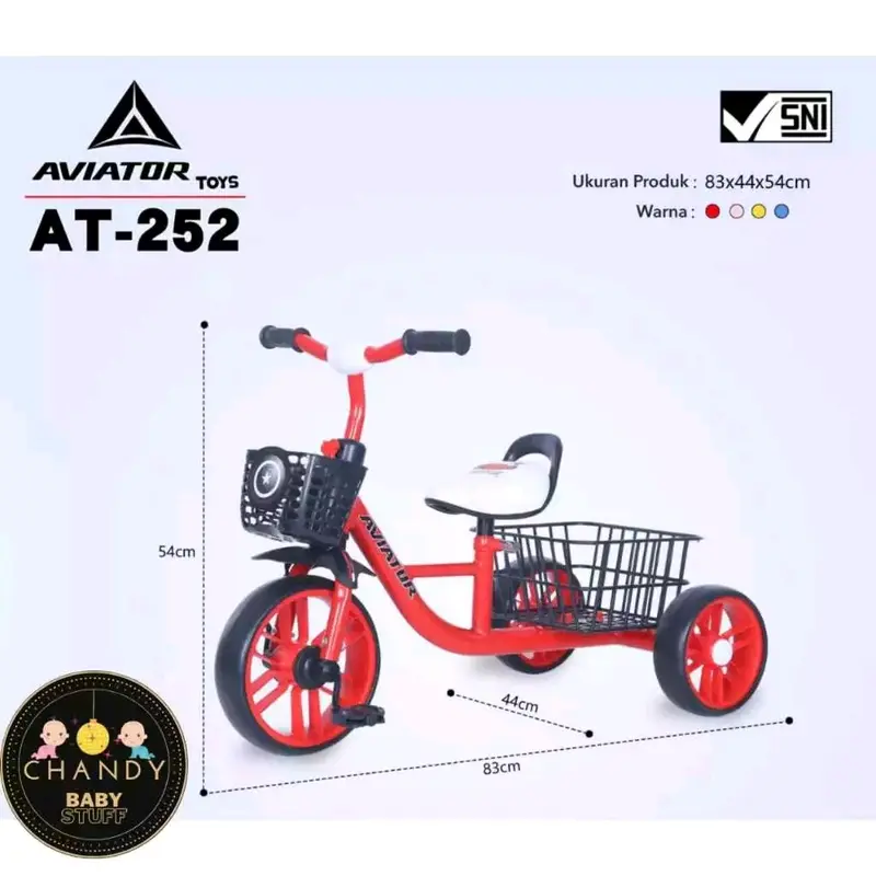 SEPEDA ANAK RODA TIGA TERBARU TRICYCLE AVIATOR AT 252 4