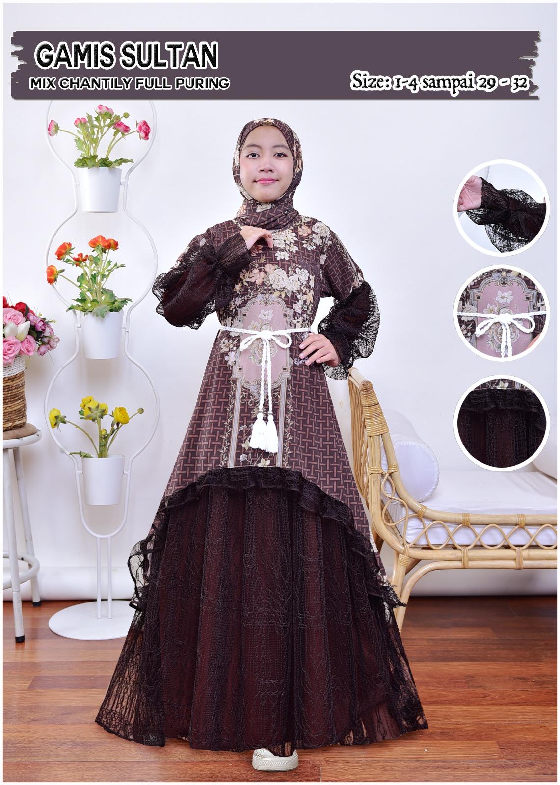 MW-SHOP - Gamis Cantik Raya Sultan Mix Chantily Anak Perempuan Usia 3 - 12 Tahun Free Belt / Baju Gamis Viral Anak Orang Brukat - Fashion Muslimah Lebaran Anak Free Hijab MW-SHOP - Gamis Cantik Raya Sultan Mix Chantily Anak Perempuan Usia 3 - 12 Tahun Free Belt / Baju Gamis Viral Anak Orang Brukat - Fashion Muslimah Lebaran Anak Free Hijab