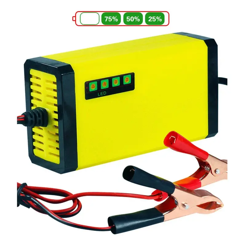 Cas Casan Aki Motor Mobil 12v 2A Portable Otomatis Charger Accu LED Display Indikator 1