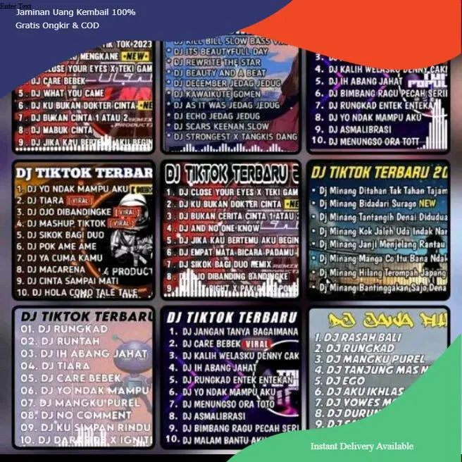 (FULL DJ HITS) FLASHDISK PENYIMPANAN DATA Isi Lagu 100% Original Full Isi DJ Toktok,  Terupdate Hits 2024 ( Bisa Request Lagu Lain, Free)