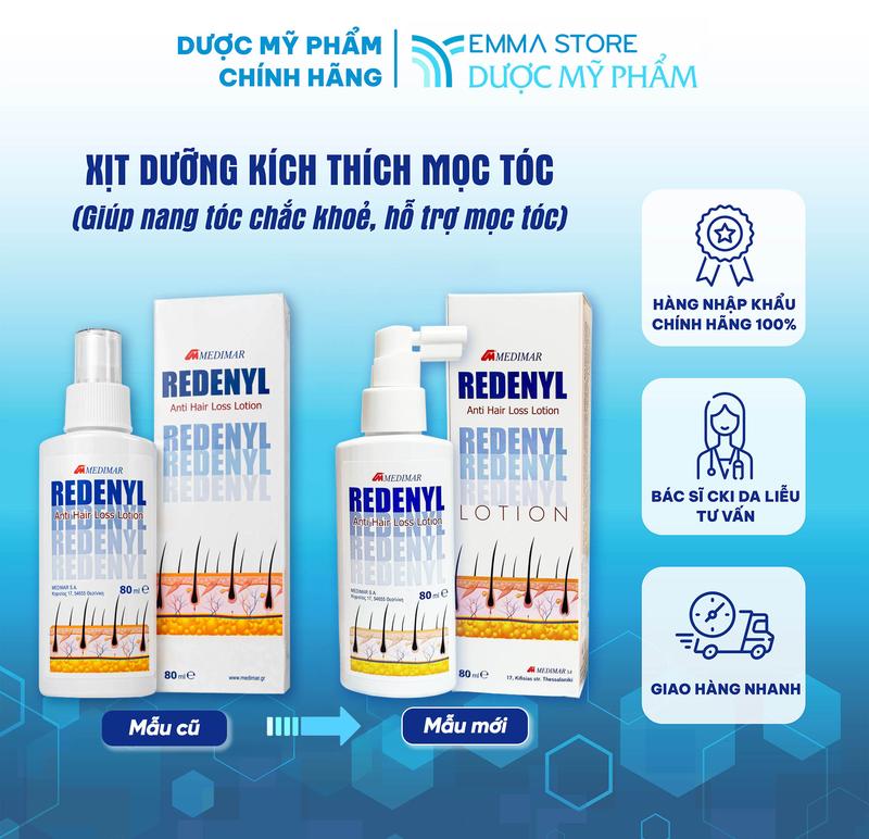 [Chính hãng] Xịt dưỡng tóc Redenyl Anti Hair Loss Lotion 80ml hỗ trợ giảm gãy rụng tóc, kích thích mọc tóc