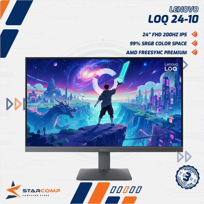 Gambar Lenovo LOQ 24-10 24 Inch FHD IPS 200Hz Monitor dari Starcomp Semarang Kota Semarang Tokopedia