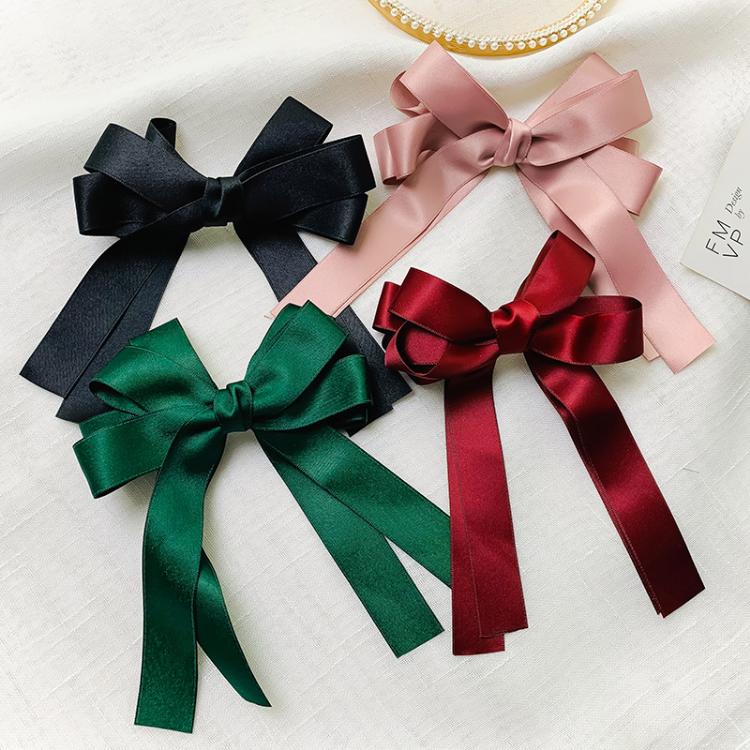 Product Introduction of SIGVARDSTORE - Jepit Rambut korea Pita Dasi Kecil Kain Satin Fashion Anak Perempuan & Wanita JPT23 Klip Clips Hairpin 2