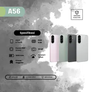 Smartphone A56 5G RAM 8GB+256GB Layar 6.7 Inch Exynos 1580 Kamera 50MP Baterai 5000mAh Garansi 1 Tahun Kualitas Unggulan