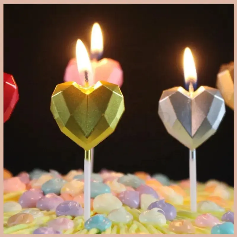 (ESQ) Metalic Heart Candle / Lilin Ulang Tahun Love / MH-95 4