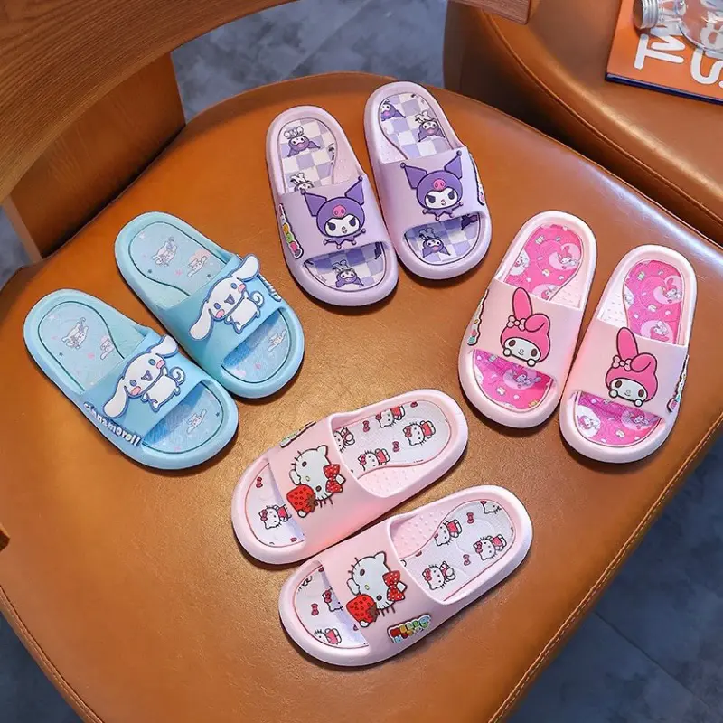 0226# Sandal Anak - Dewasa Melody Hello kitty Kuromi cinnamoroll Lentur Slip on Lucu