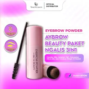 Aybrow Beauty Eyebrow Powder 3in1 Kit – Cetakan Alis + Spoolie + Concealer (BPOM)