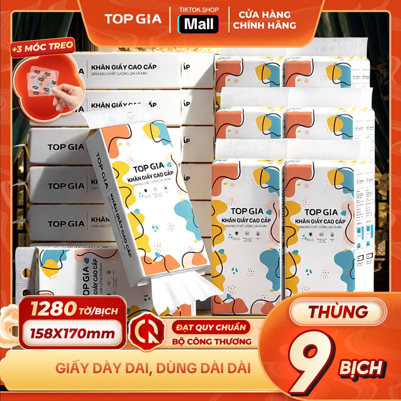 COMBO 9 bịch khăn giấy CỠ ĐẠI đa sắc treo tường Giấy Ăn rú