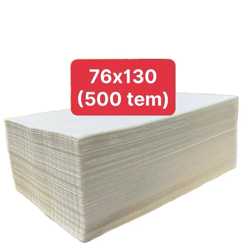 Combo 5 tệp tem nhãn nhiệt kích thước A7 ( 76x130)mm - 500 tem in tem Tmđt - in mã vận đơn, in bill 4