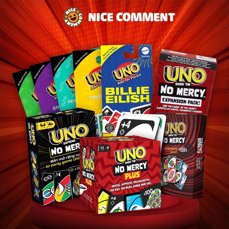   Tặng Thẻ +100 +∞ VIP Bộ bài Uno No Mercy 165 thẻ bài cuộc chơi nâng cấp +10 luật chơi khắc nghiệt trò chơi thẻ bài Board Game Việt 