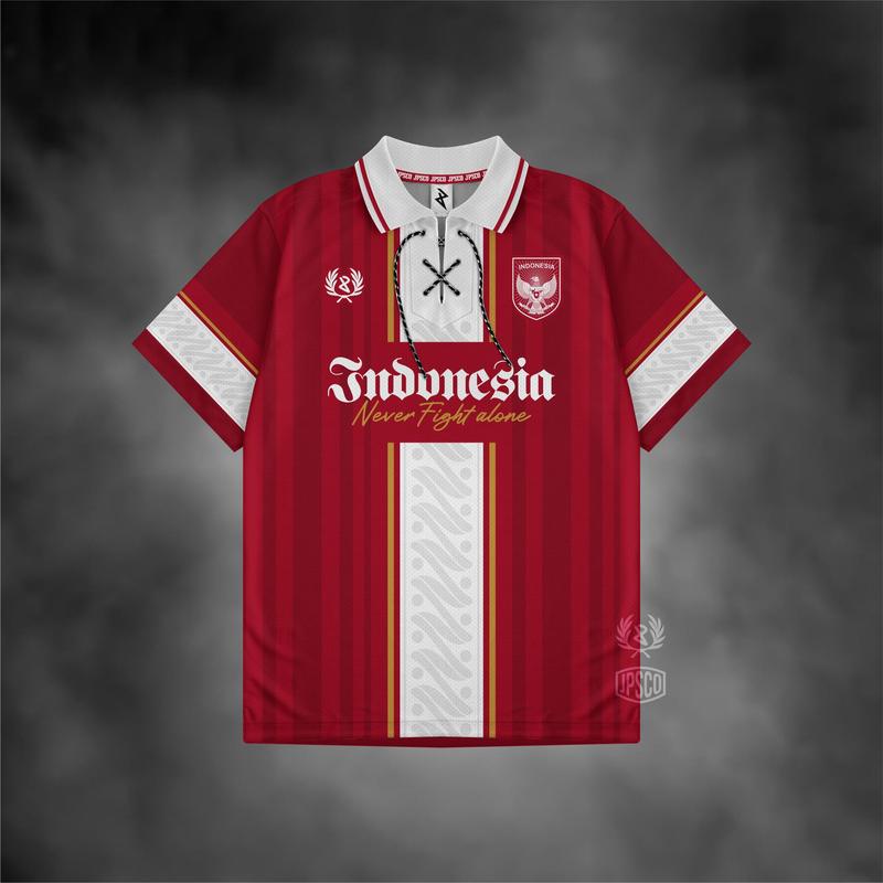 JERSEY TIMNAS INDONESIA JERSEY VINTAGE RETRO TIMNAS INDONESIA Pakaian Olahraga Pria 1