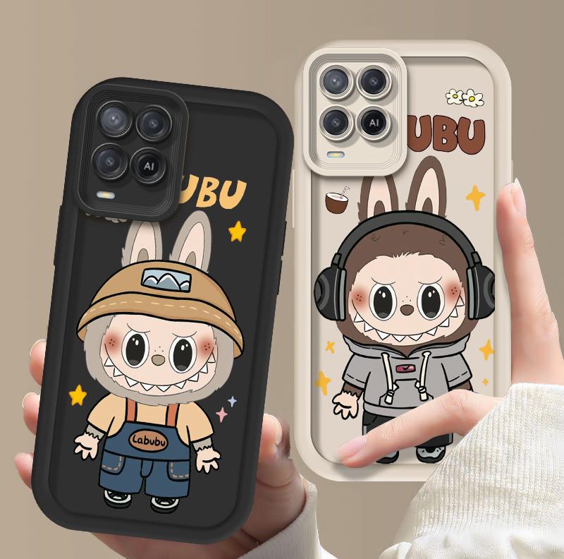 Ốp Điện Thoại, Dành Cho OPPO A54 2021, Thiết Kế Cặp Đôi Hoạt Hình Dễ Thương Labubu, Viền TPU Silicon Mềm, Chống Sốc