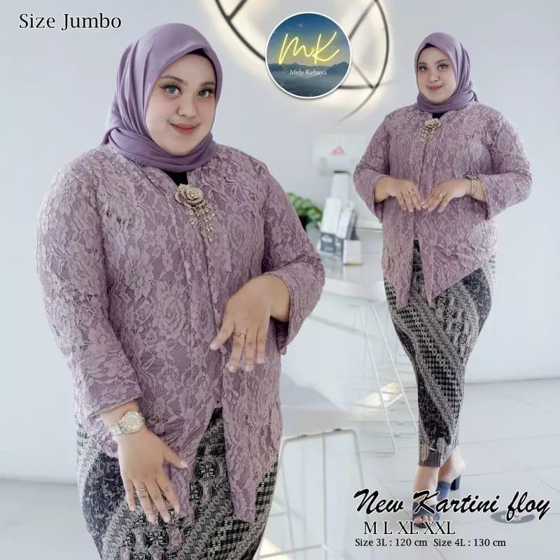 Product Introduction of Setelan Kebaya Jumbo Ld 130 Baju Kebaya kondangan Big Size Floy Brokat Lengan 7/8 2
