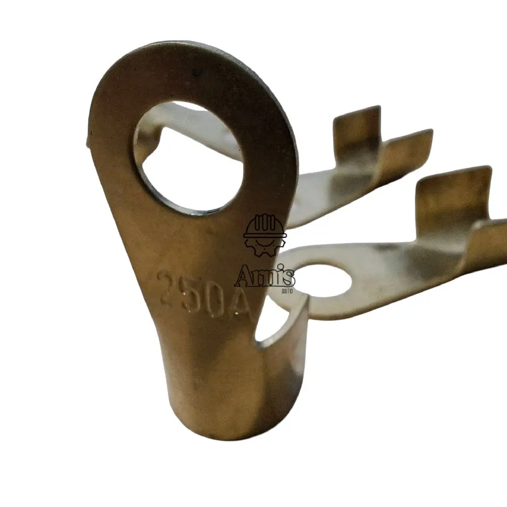 Terminal Skun Ring Bulat 250 A Sekun Kabel Gepeng Bulat Aki M10 Grounding Scun Kuning.