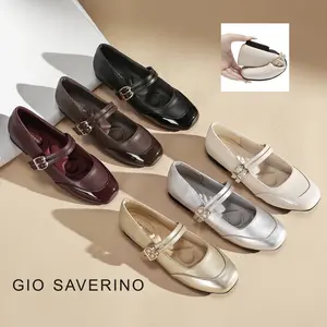 Gio Saverino Sepatu Mary Jane Flat Shoes Wanita Korea Sepatu Cantik Kiki
