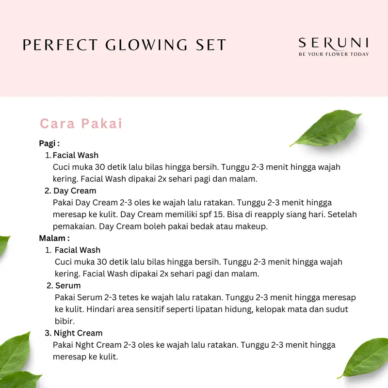 [BEST SELLER] Seruni Paket Perfect Glowing Set Original 100%   Membantu Mencerahkan Wajah dan Memudarkan Flek Hitam Niacinamide 2