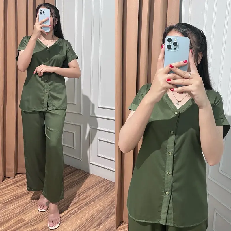 Zhafa Setelan polos one set Piyama Premium Busui Freindly 5