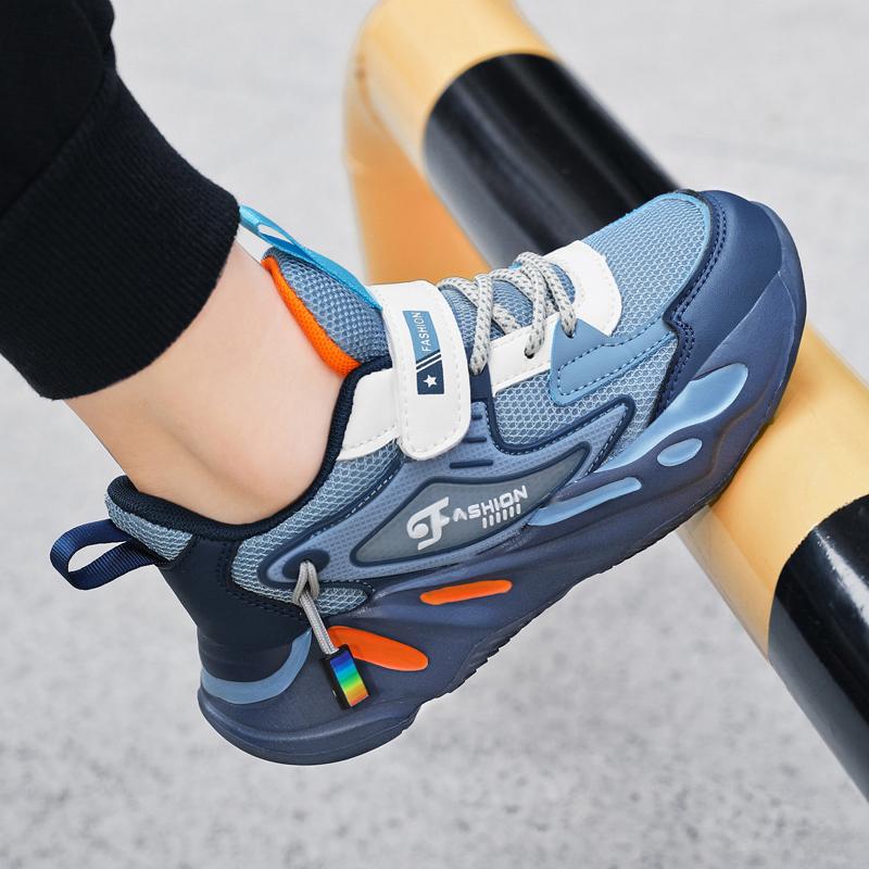 Product Introduction of 【SOFEISTORE】Sepatu Olahraga Fashion Anak Laki-laki Sol Lembut Sepatu Siswa Ringan Sepatu Mode Biru Sepatu Anak-anak Ukuran 28-37 46