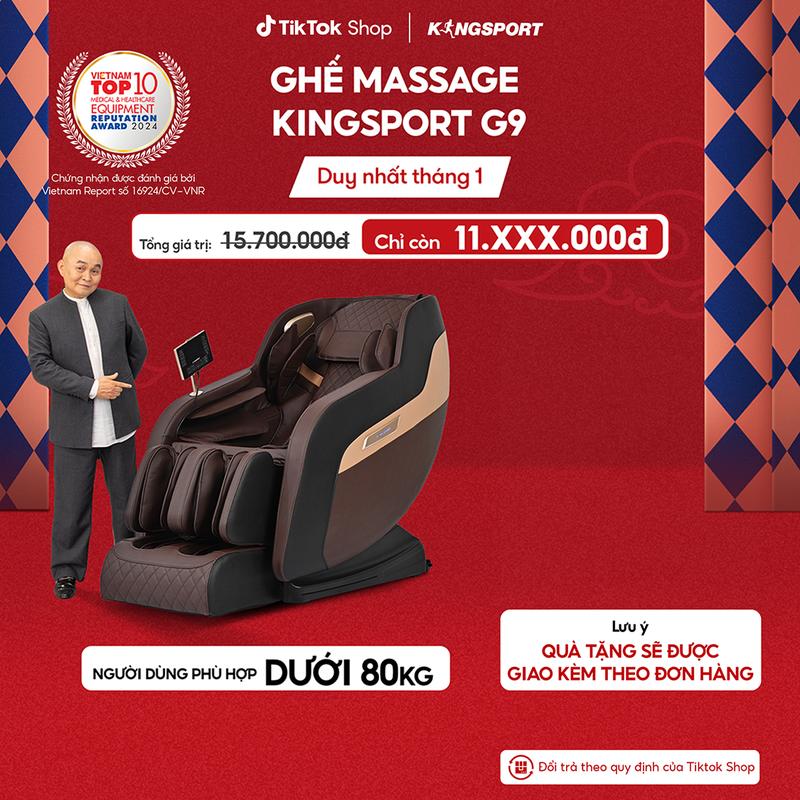 Miễn phí lắp đặt Ghế massage toàn thân KINGSPORT G9 công nghệ làm ấm Warmtech 5 bài tập massage tự động thiết lập sẵn