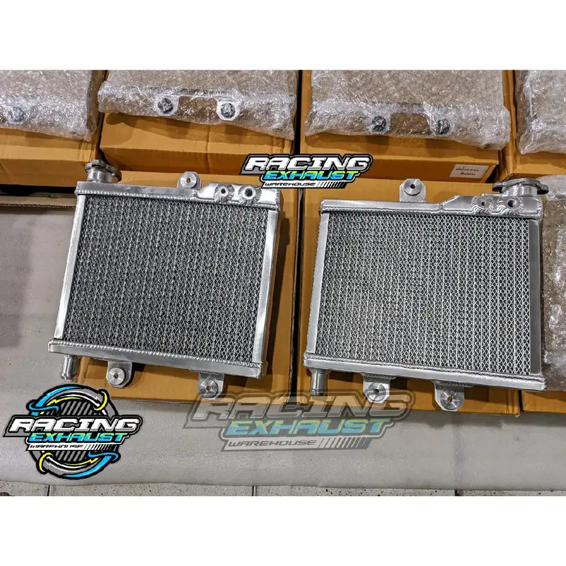 Radiator Alumunium Spac New Model ORIGINAL THAILAND Kotak Tebal Ada Pelindung Jaring Kisi kisi nya Kawasaki Ninja R RR SS Zx KR KRR New Old Victor ORI ASLI Thailand IMPORT Tebal 1
