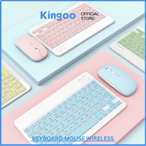 Keyboard Mouse Set Wireless Bluetooth 10 inch Lightweight Portable Colorful For Laptop PC Tab Phone