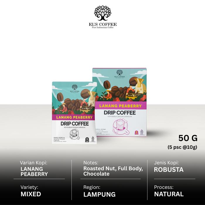 Gambar El's Coffee Drip Kopi Lanang Peaberry - Coffee Drip Lanang dari El's Coffee Kota Bandar Lampung Tokopedia