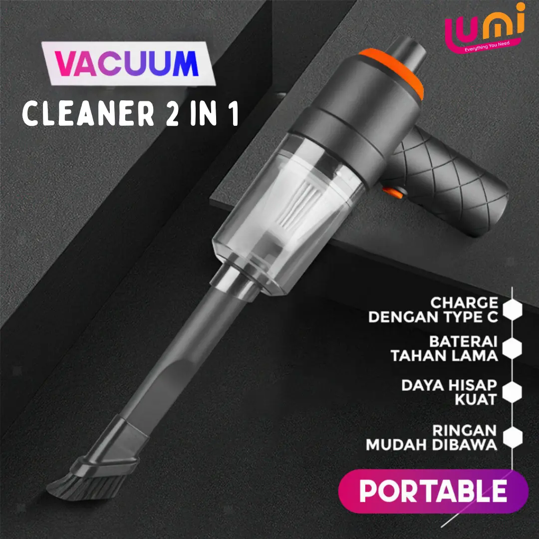 Vacum Cleaner Portable Mini 2 IN 1 Vacum serbaguna Penyedot Debu Rumah & Mobil