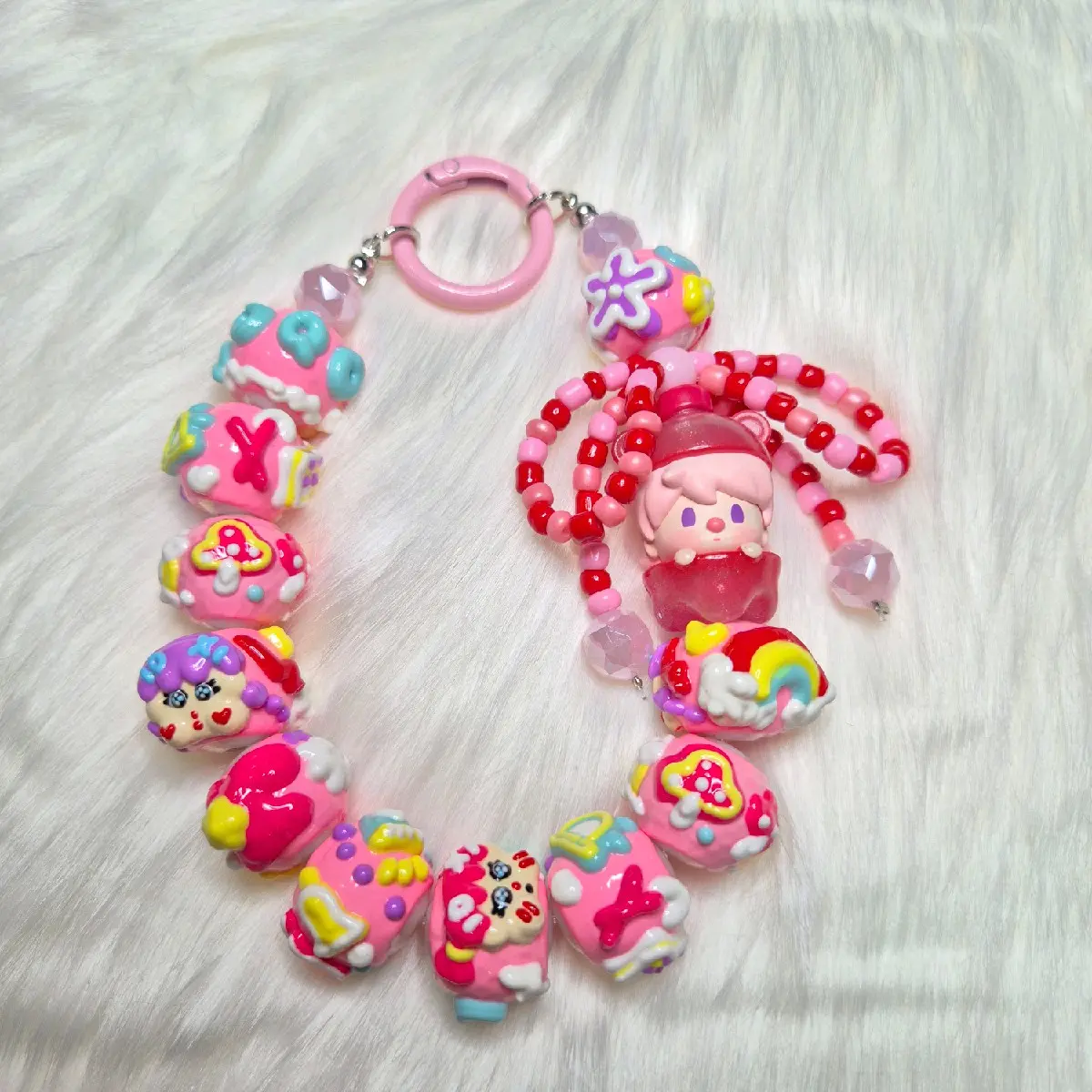Popmart Sweet Bean Handcrafted Beads Phone Charm, Bag Charm