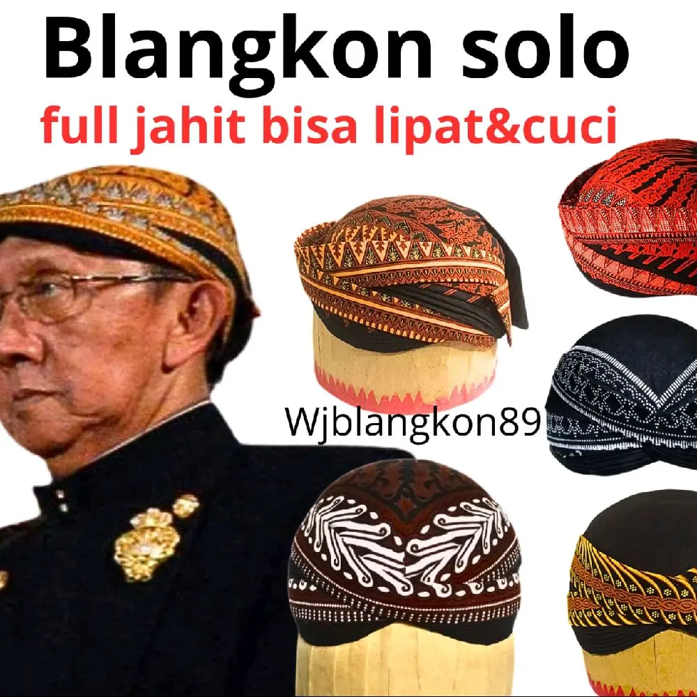 Blangkon solo full jahit bisa lipat dan cuci