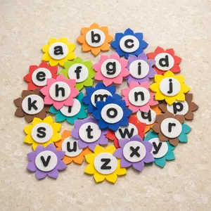 Hiasan Tempel Dinding Edukatif Belajar Huruf A-Z Bentuk Bunga C