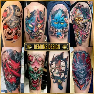 [DM] TATTO TEMPORER IBLIS GHOST DAMON ONI DESIGN